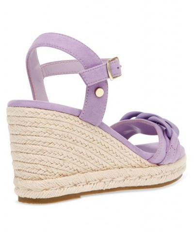 Women's Marina Wedge Sandal Purple $51.48 Shoes