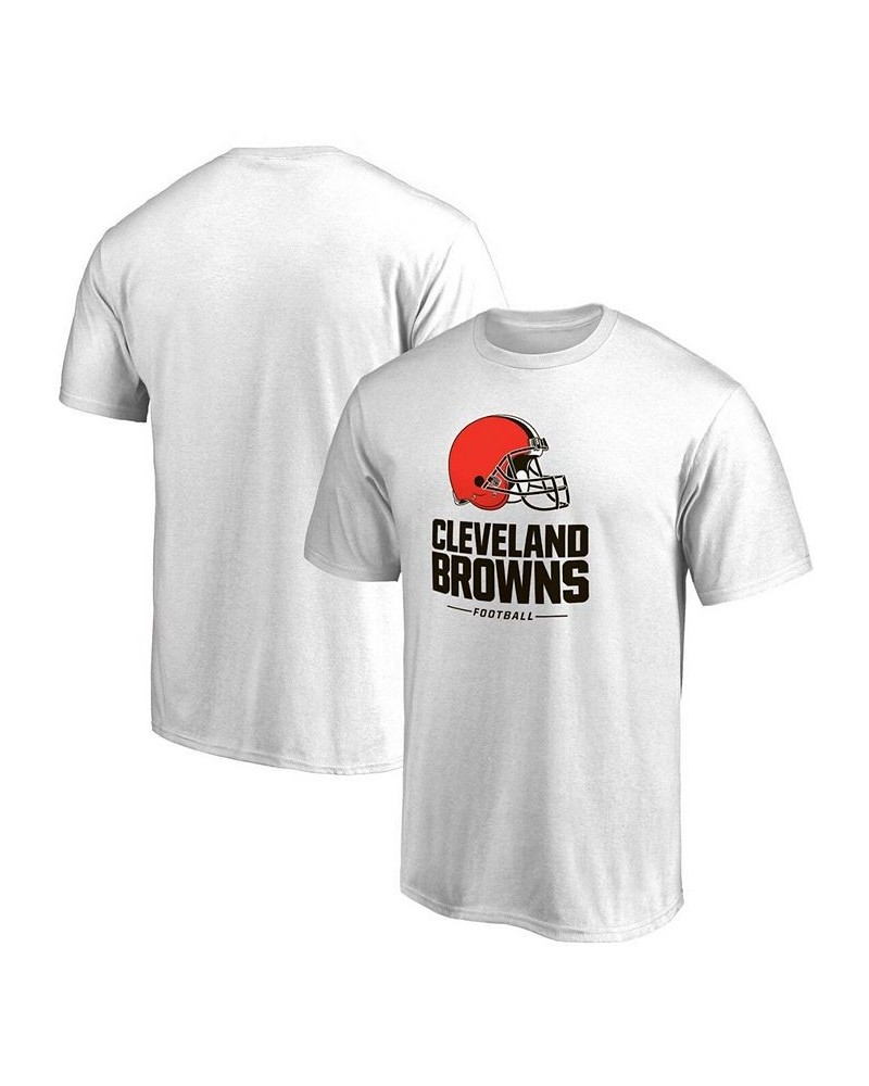 Men's White Cleveland Browns Team Lockup T-shirt $16.42 T-Shirts