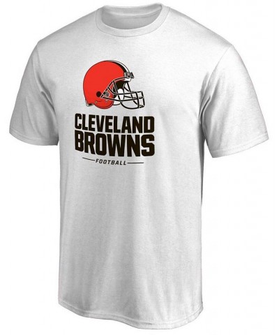 Men's White Cleveland Browns Team Lockup T-shirt $16.42 T-Shirts