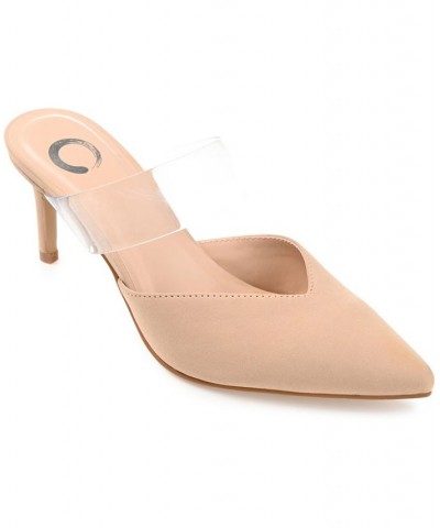 Women's Ollie Lucite Strap Heels Tan $39.90 Shoes