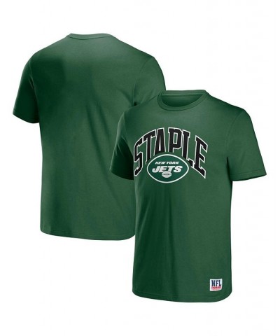 Men's NFL X Staple Green New York Jets Lockup Logo Short Sleeve T-shirt $17.59 T-Shirts