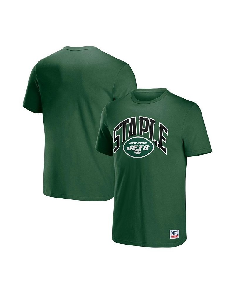 Men's NFL X Staple Green New York Jets Lockup Logo Short Sleeve T-shirt $17.59 T-Shirts