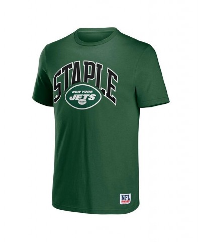 Men's NFL X Staple Green New York Jets Lockup Logo Short Sleeve T-shirt $17.59 T-Shirts