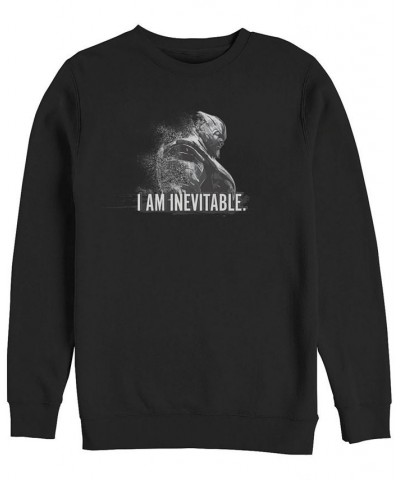 Marvel Men's Avengers Endgame Inevitable Thanos, Crewneck Fleece Black $24.75 Sweatshirt