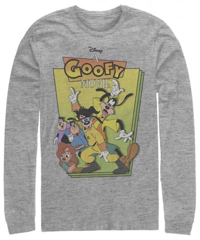 A Goofy Movie Goof Cover Men's Long Sleeve Crew Neck T-shirt Gray $17.20 T-Shirts