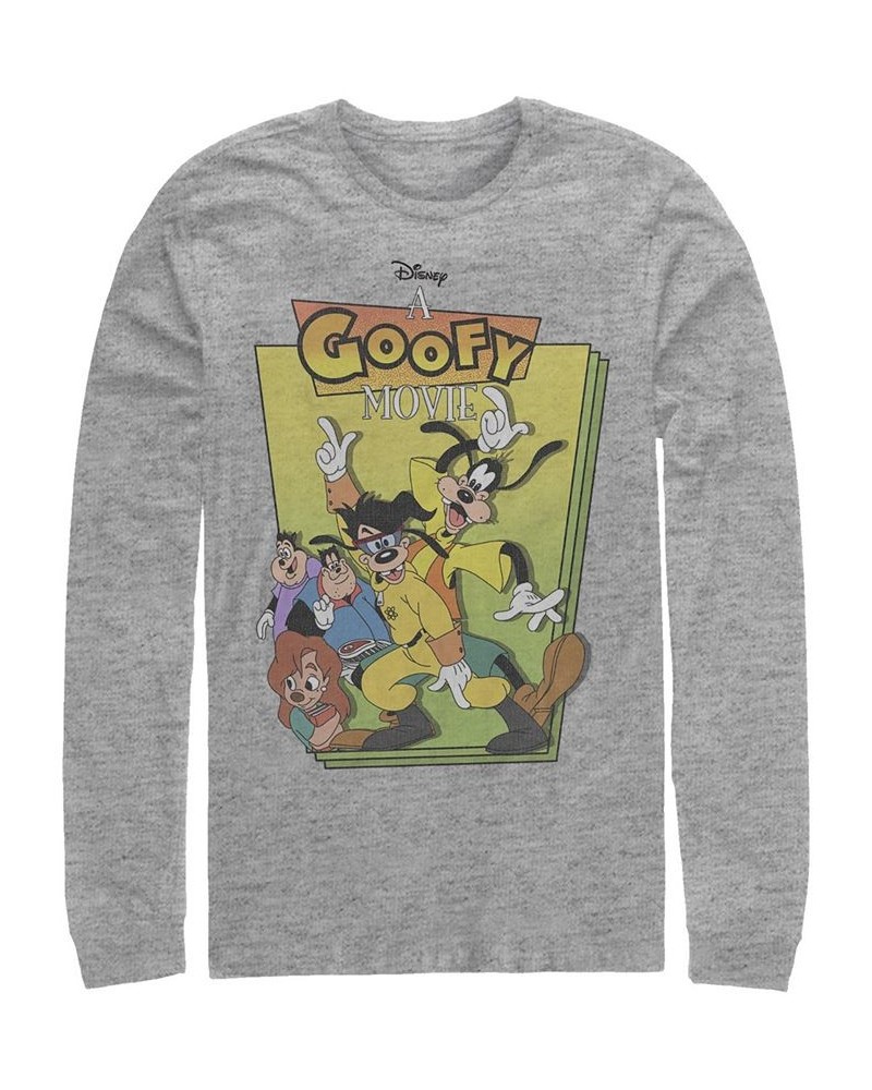 A Goofy Movie Goof Cover Men's Long Sleeve Crew Neck T-shirt Gray $17.20 T-Shirts