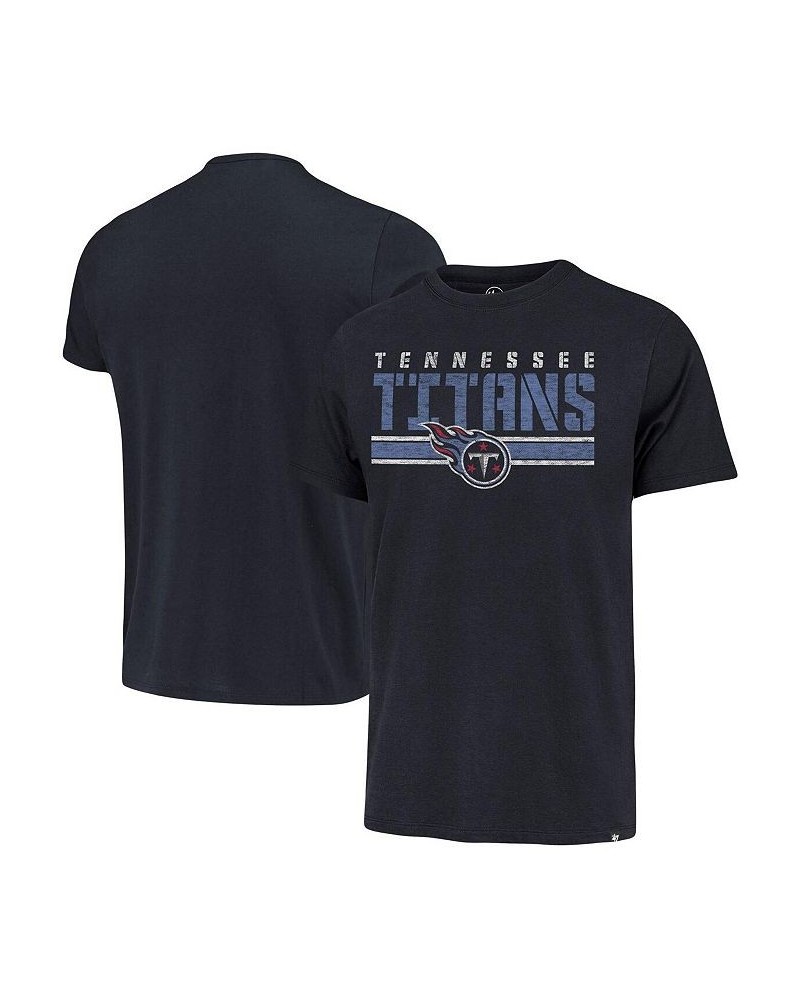 Men's '47 Navy Tennessee Titans Team Stripe T-shirt $19.71 T-Shirts