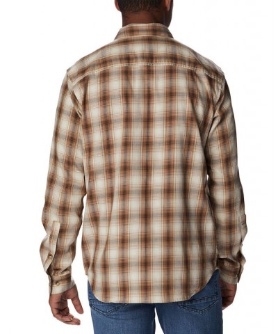 Men's Big & Tall Vapor Ridge™ III Modern Classic-Fit Plaid Shirt Ancient Fossil Small Ombre $20.83 Shirts