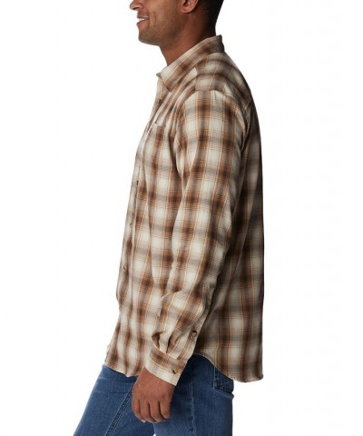 Men's Big & Tall Vapor Ridge™ III Modern Classic-Fit Plaid Shirt Ancient Fossil Small Ombre $20.83 Shirts