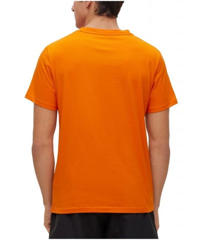 BOSS Men's Contrast Logo Cotton Relaxed-Fit T-shirt Orange $37.40 T-Shirts