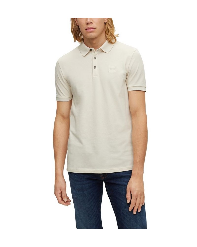 BOSS Men's Logo Patch Stretch Slim-Fit Polo Shirt White $46.06 Polo Shirts