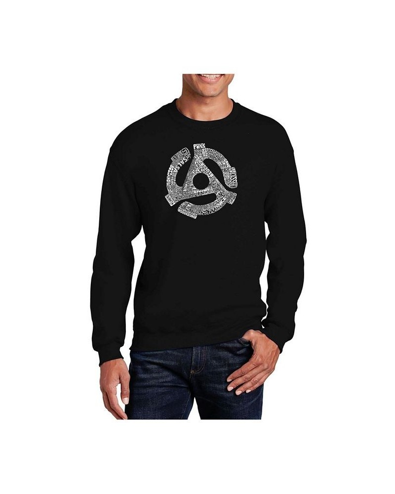 Word Art Record Adapter Crewneck Sweatshirt Black $22.00 Sweatshirt