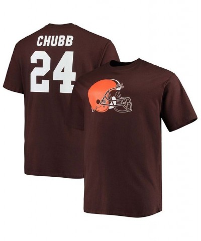 Men's Big and Tall Nick Chubb Brown Cleveland Browns Player Name Number T-shirt $20.09 T-Shirts