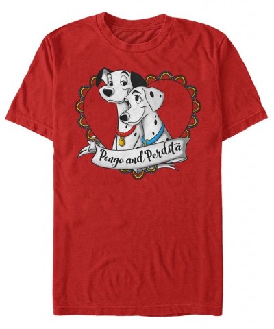 Men's Pong And Perdita Short Sleeve T-Shirt Red $16.45 T-Shirts