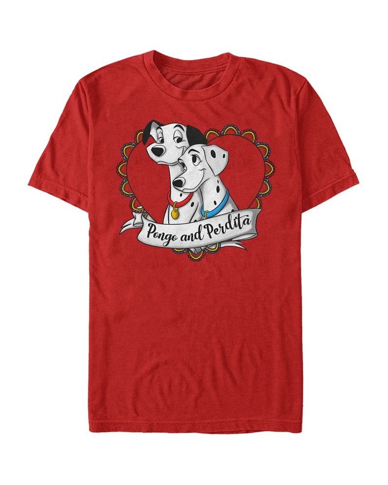 Men's Pong And Perdita Short Sleeve T-Shirt Red $16.45 T-Shirts