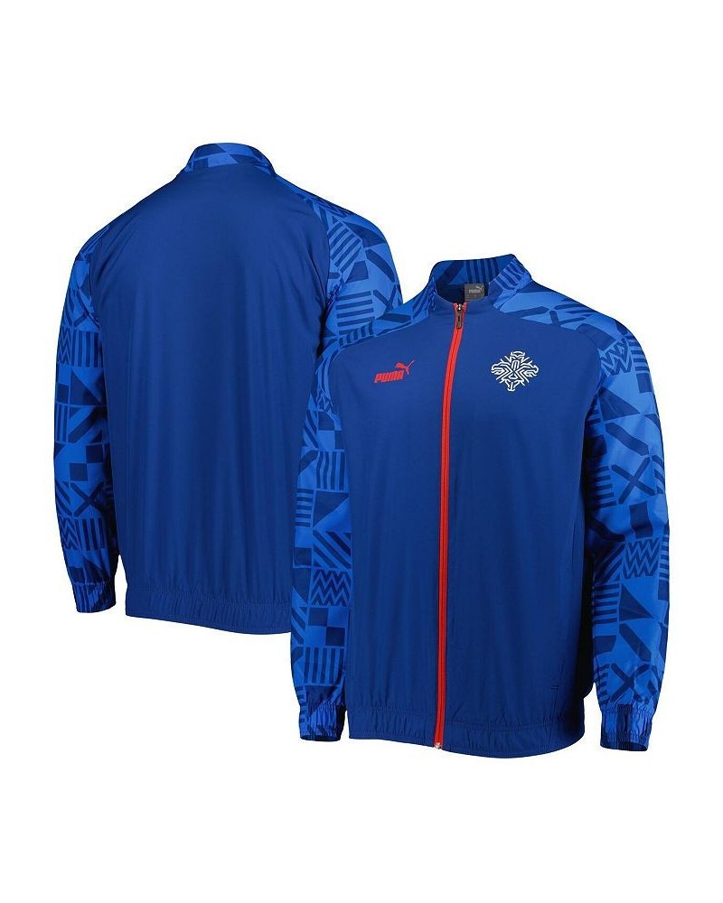 Men's Light Blue Iceland National Team Pre-Match Raglan Full-Zip Training Jacket $41.00 Jackets