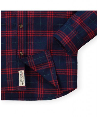 Mens' Brushed Flannel Button Down Shirt Multi $21.13 Shirts