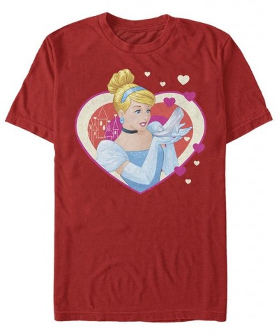 Men's Cinderella Hearts Short Sleeve Crew T-shirt Red $14.70 T-Shirts