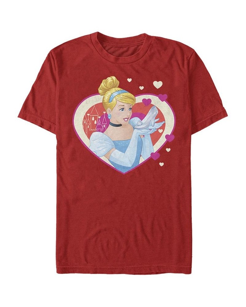 Men's Cinderella Hearts Short Sleeve Crew T-shirt Red $14.70 T-Shirts