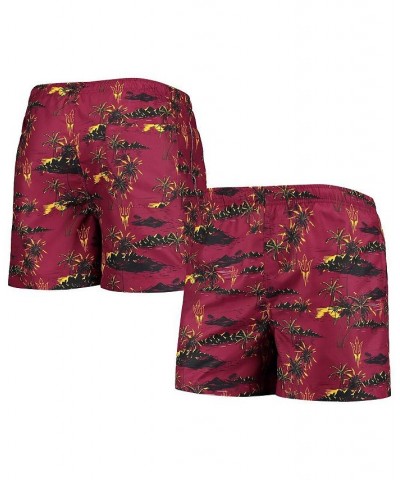 Men's Maroon Arizona State Sun Devils Island Palm Swim Trunks $20.21 Swimsuits