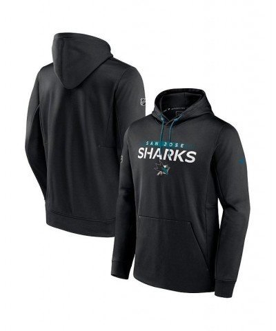 Men's Branded Black San Jose Sharks Authentic Pro Rink Pullover Hoodie $32.80 Sweatshirt