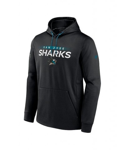 Men's Branded Black San Jose Sharks Authentic Pro Rink Pullover Hoodie $32.80 Sweatshirt