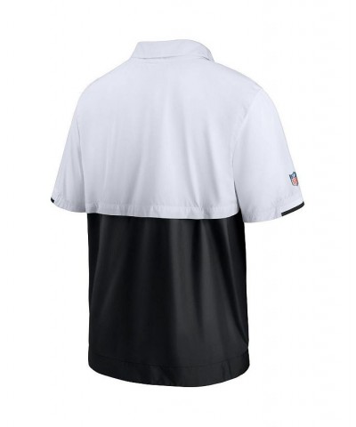 Men's White, Black Atlanta Falcons Sideline Coaches Performance Half-Zip Pullover Short Sleeve Jacket $39.20 Jackets