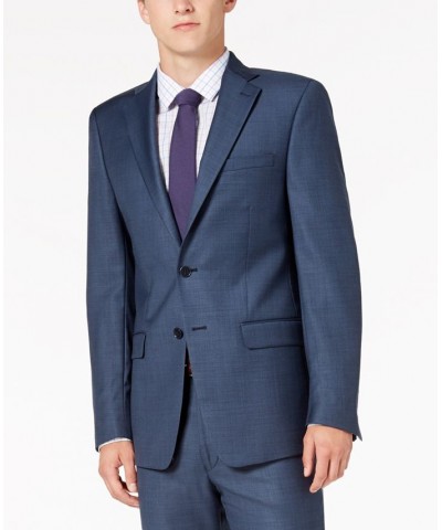 Men's Solid Classic-Fit Suit Jackets Blue $78.63 Suits