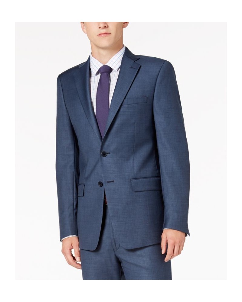 Men's Solid Classic-Fit Suit Jackets Blue $78.63 Suits