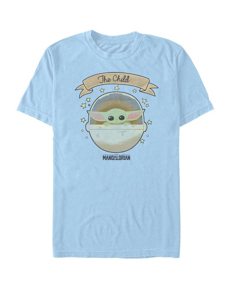 Men's Baby Chibi Short Sleeve Crew T-shirt Blue $14.35 T-Shirts