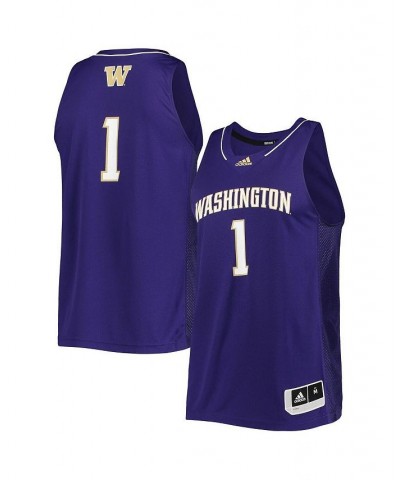 Men's 1 Purple Washington Huskies Team Swingman Basketball Jersey $49.00 Jersey