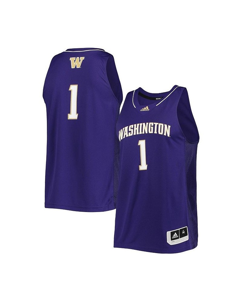 Men's 1 Purple Washington Huskies Team Swingman Basketball Jersey $49.00 Jersey