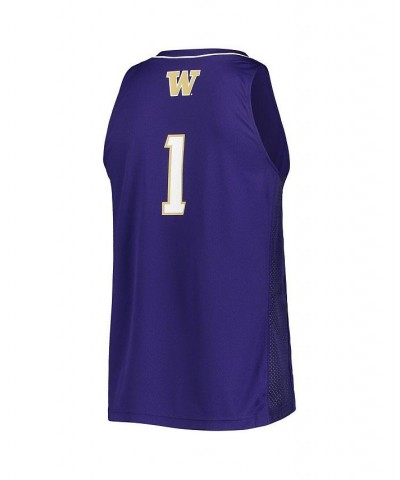 Men's 1 Purple Washington Huskies Team Swingman Basketball Jersey $49.00 Jersey