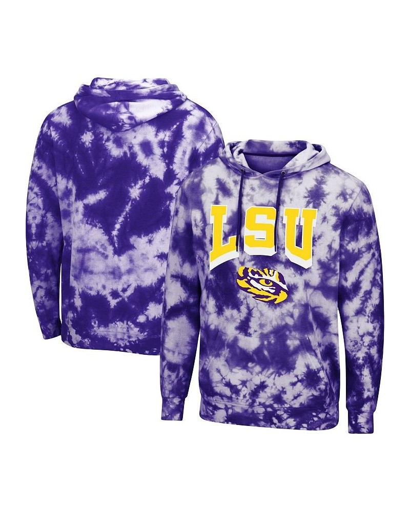 Men's Purple LSU Tigers Fanatic Tie-Dye Pullover Hoodie $35.09 Sweatshirt