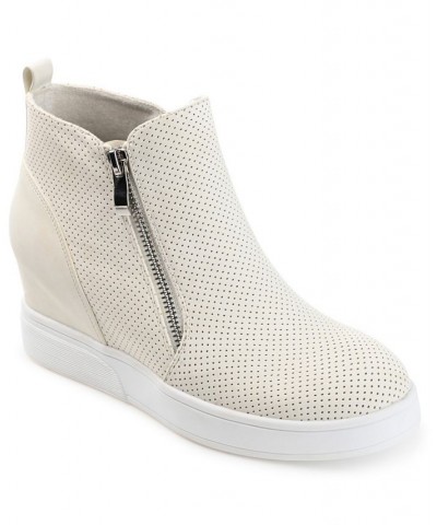 Women's Pennelope Wedge Sneakers Ivory $42.00 Shoes