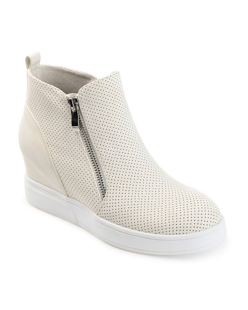 Women's Pennelope Wedge Sneakers Ivory $42.00 Shoes