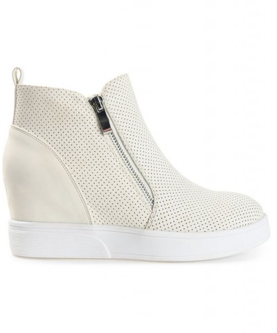 Women's Pennelope Wedge Sneakers Ivory $42.00 Shoes