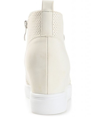 Women's Pennelope Wedge Sneakers Ivory $42.00 Shoes