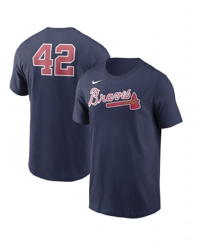 Men's Navy Atlanta Braves Jackie Robinson Day Team 42 T-shirt $20.39 T-Shirts