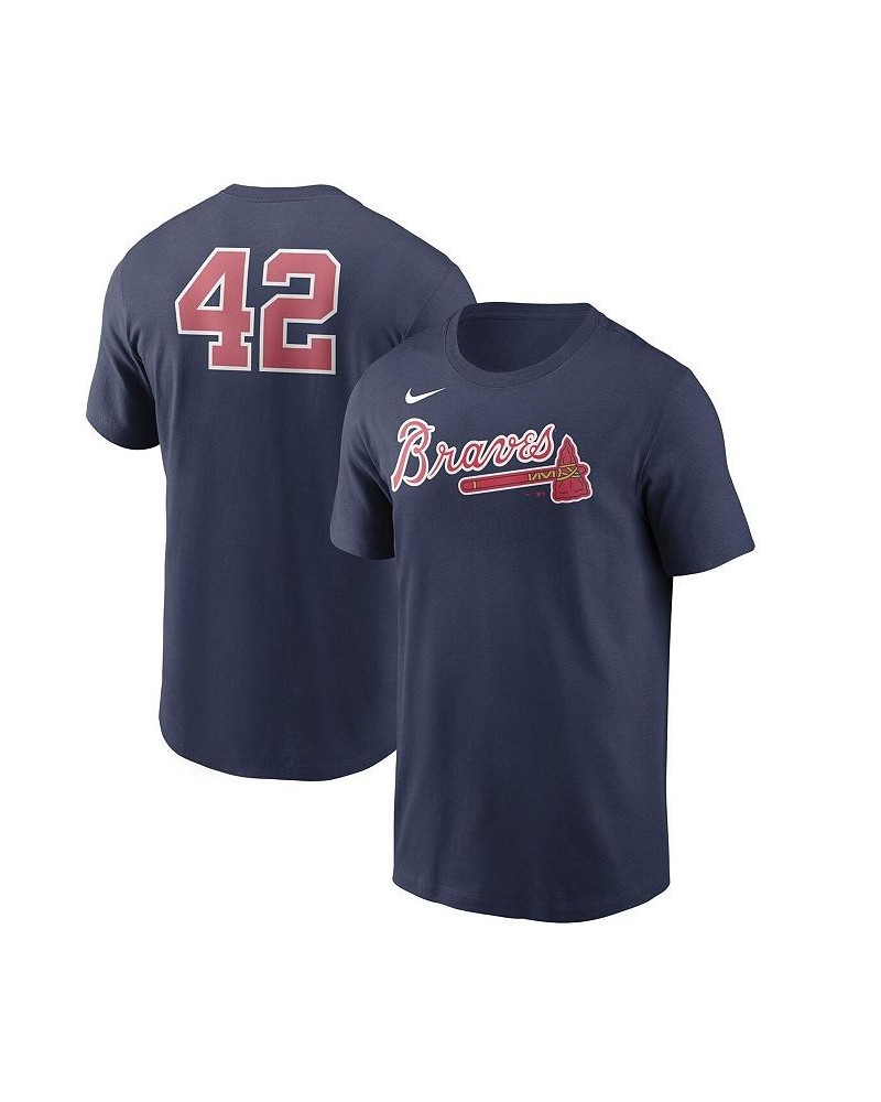 Men's Navy Atlanta Braves Jackie Robinson Day Team 42 T-shirt $20.39 T-Shirts