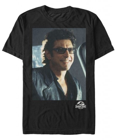 Jurassic Park Men's Goldblum Sly Smile Short Sleeve T-Shirt Black $16.45 T-Shirts