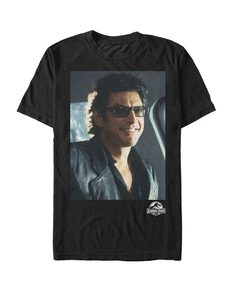 Jurassic Park Men's Goldblum Sly Smile Short Sleeve T-Shirt Black $16.45 T-Shirts