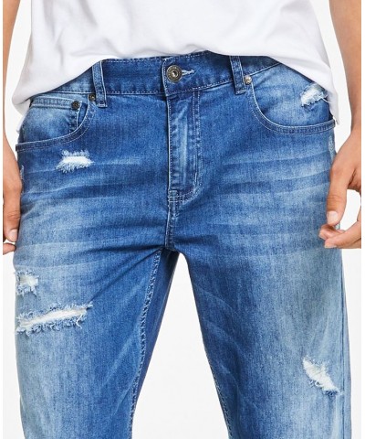 I.N.C. International Concepts Men's Tapered-Fit Destroyed Jeans Blue $13.53 Jeans