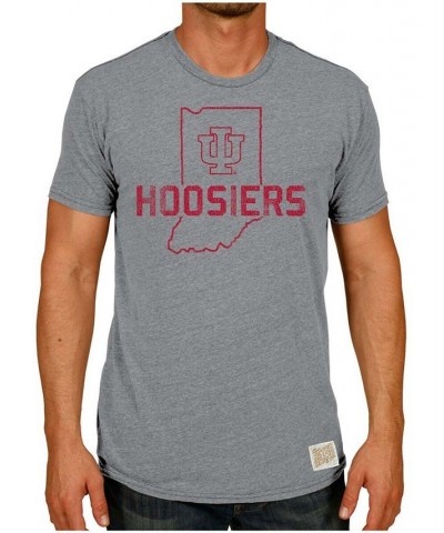 Men's Heather Gray Indiana Hoosiers Vintage-Inspired Tri-Blend T-shirt $21.15 T-Shirts