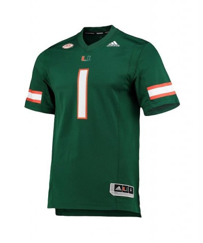 Men's 1 Green Miami Hurricanes Team Premier Football Jersey $64.40 Jersey