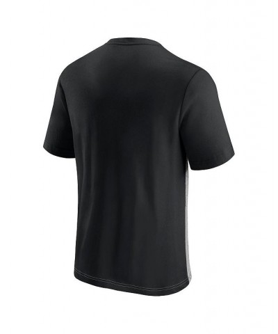 Men's Black, Heathered Gray Pittsburgh Steelers Colorblock T-shirt $23.59 T-Shirts