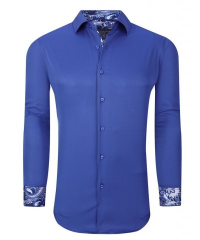 Men's Solid Slim Fit Wrinkle Free Stretch Dress Shirt $18.89 Dress Shirts