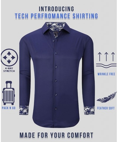 Men's Solid Slim Fit Wrinkle Free Stretch Dress Shirt $18.89 Dress Shirts