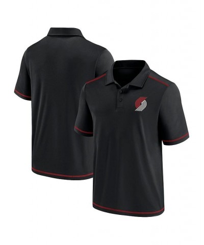 Men's Black Portland Trail Blazers Primary Logo Polo Shirt $21.42 Polo Shirts