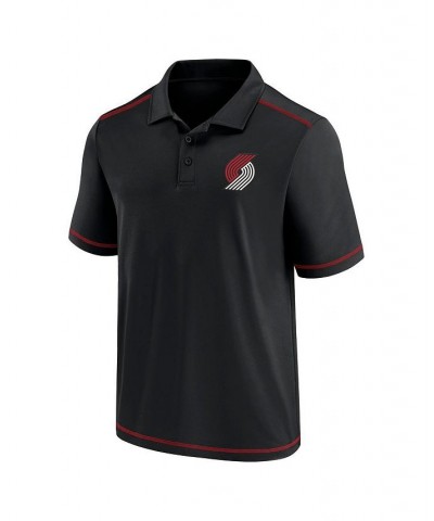 Men's Black Portland Trail Blazers Primary Logo Polo Shirt $21.42 Polo Shirts